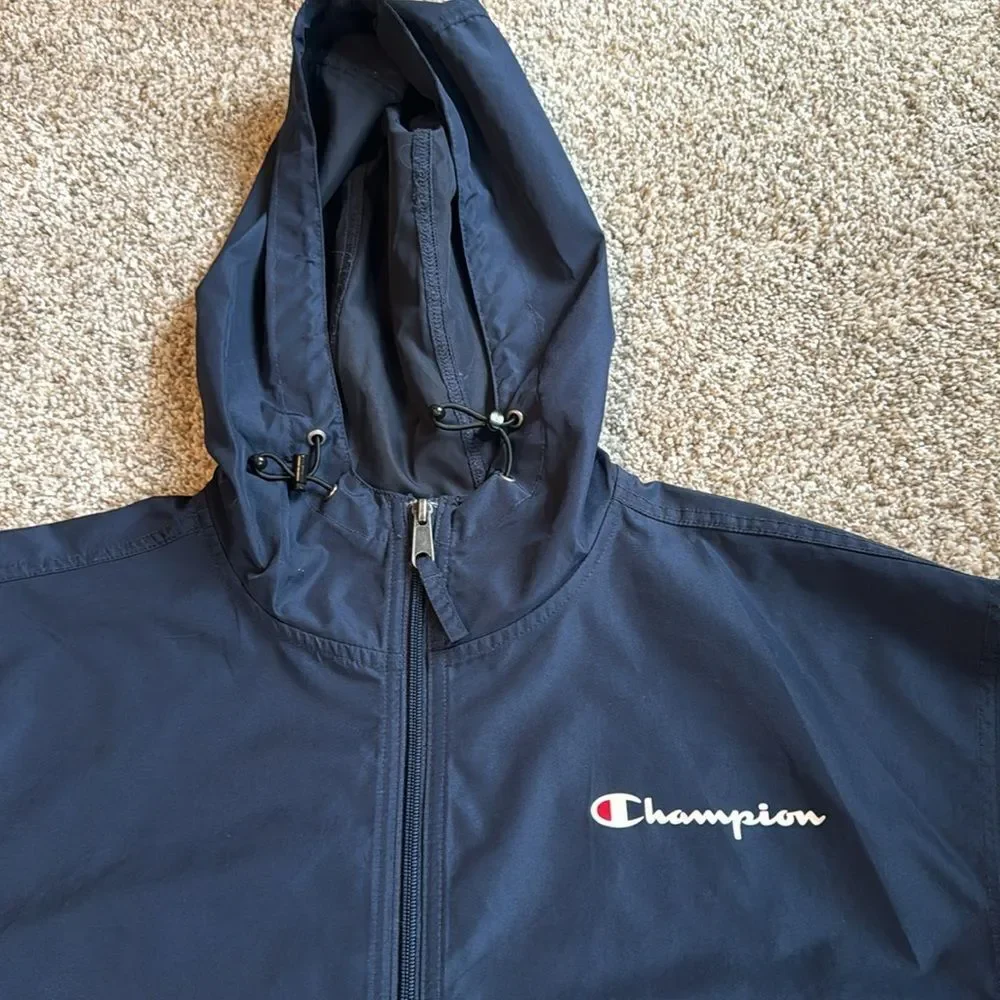 Men’s Champion Stadium Packable Jacket | Medium | Navy